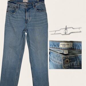 Abercrombie & Fitch Men's Light Blue Straight Jeans